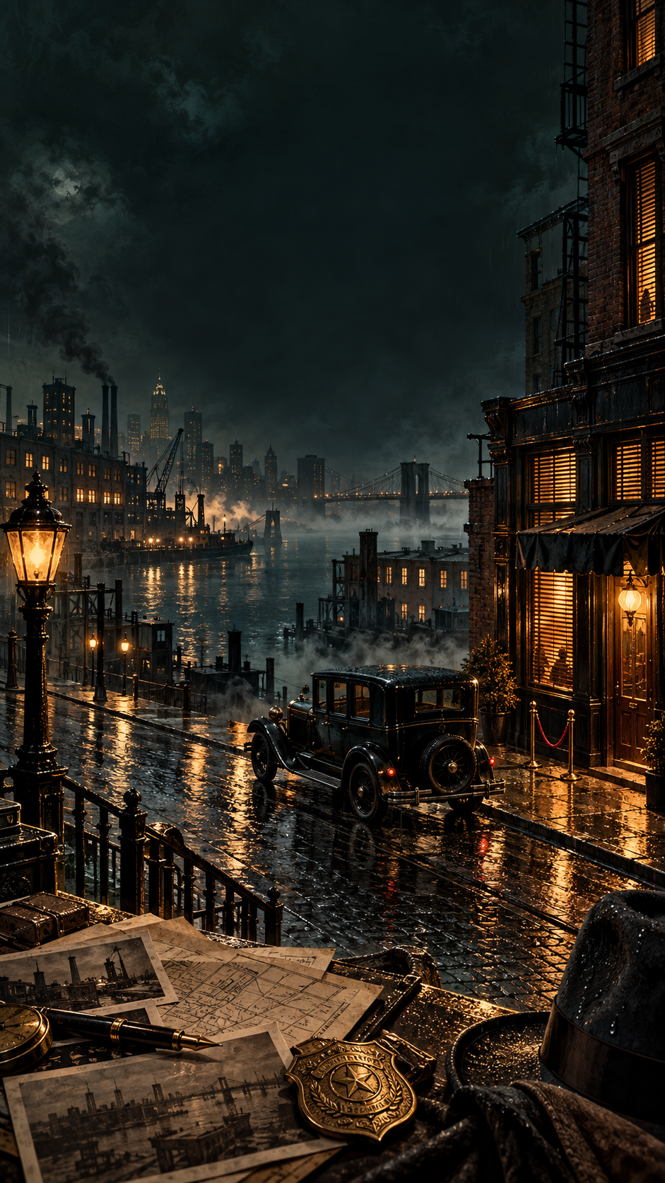 A detective's desk from The Old Country: Crime Cases